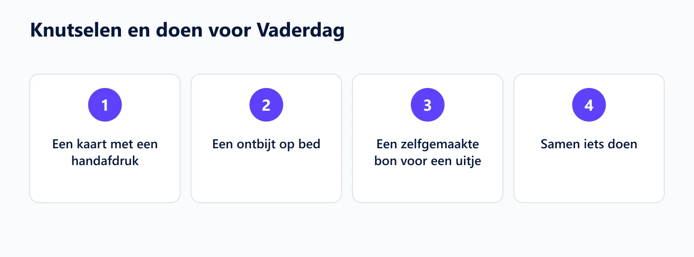 Vier ideeën om te knutselen en te doen voor Vaderdag